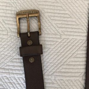 Womens brown Levi Belt Large leather